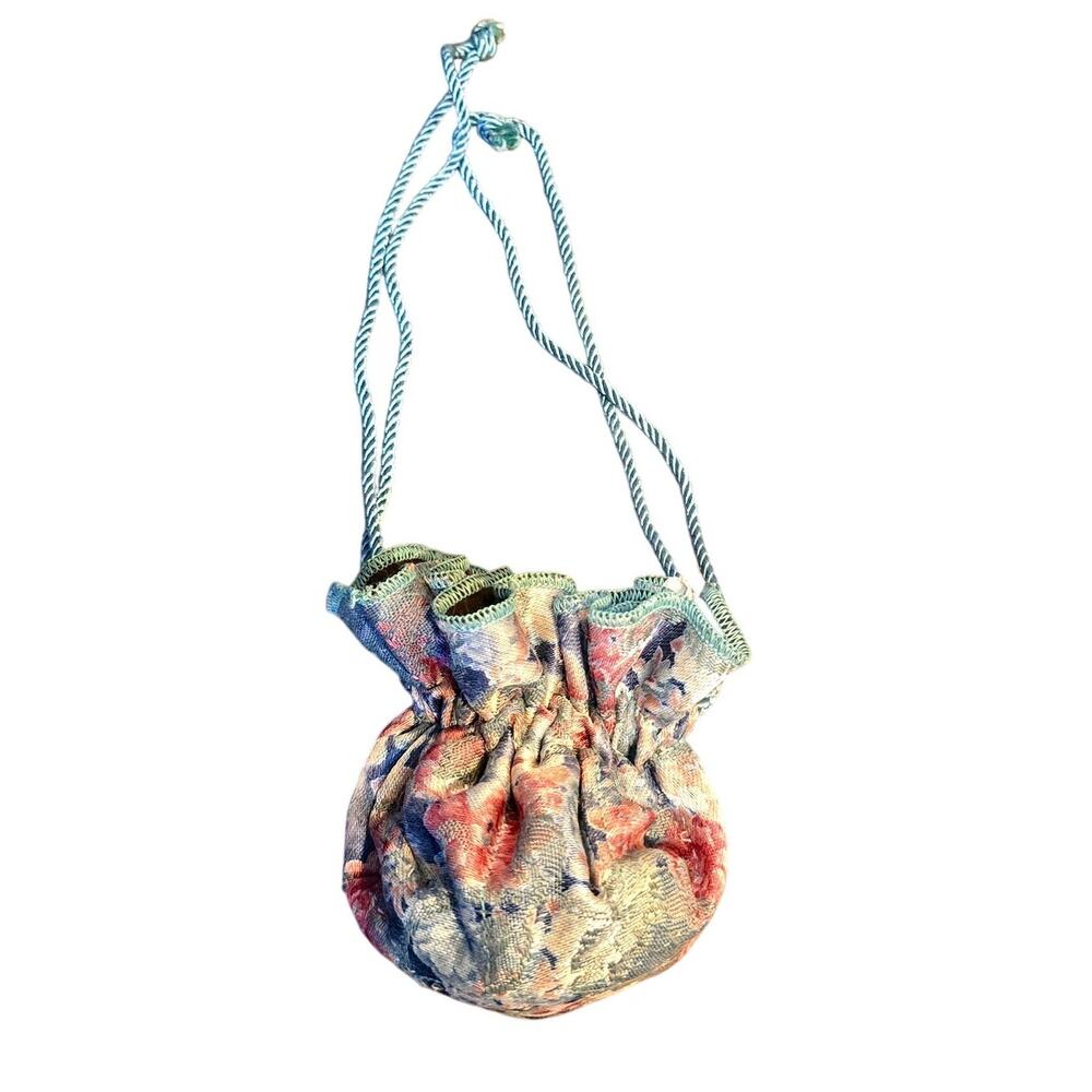 Susan Faris carpet cinch dice crystal pouch